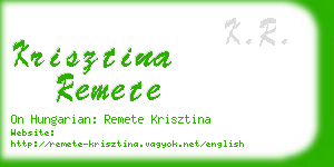 krisztina remete business card